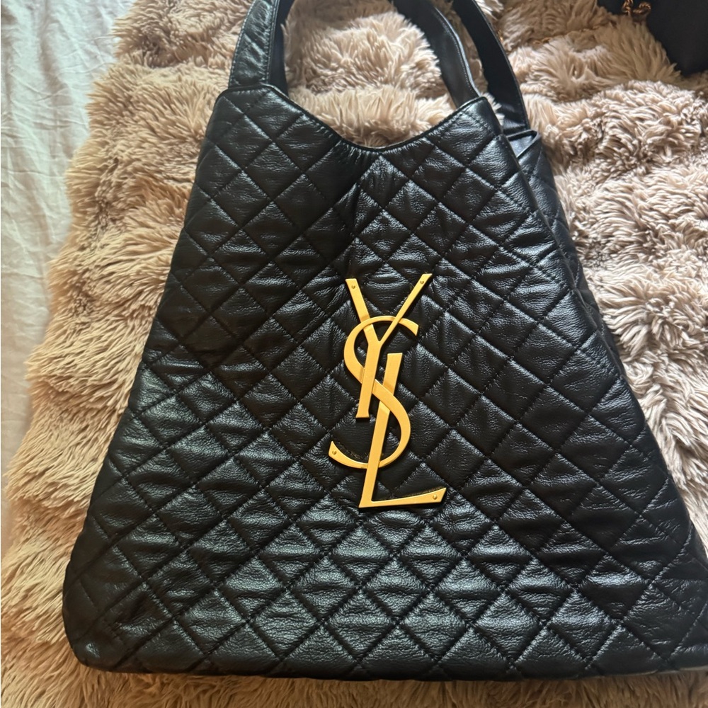 Saint Laurent Monogram Quilted Convertible Tote